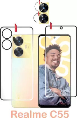 Olonga Front and Back Screen Guard for REALME C55(Pack of 2)