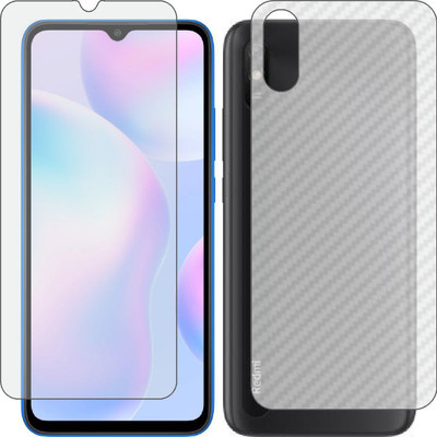 ZINGTEL Front and Back Screen Guard for REDMI 9I (Front Matte Finish & Back 3d Carbon Fiber)(Pack of 2)