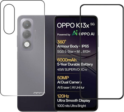 diamondvisions Front and Back Screen Guard for OPPO K13x 5G, OPPO K13x, :OPPOK13x, OPPO K13x 16G(Pack of 2)