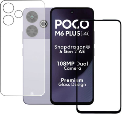 ICROMECK Front and Back Screen Guard for Poco M6 Plus 5G, Xiaomi Poco M6Plus 5G, M6 Plus 5G, Poco M6 Plus 5G(Pack of 3)