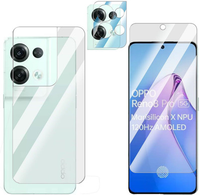 Enlinea Front and Back Screen Guard for OPPO Reno8 Pro 5G Front+Back+Camera (Glossy)(Pack of 3)