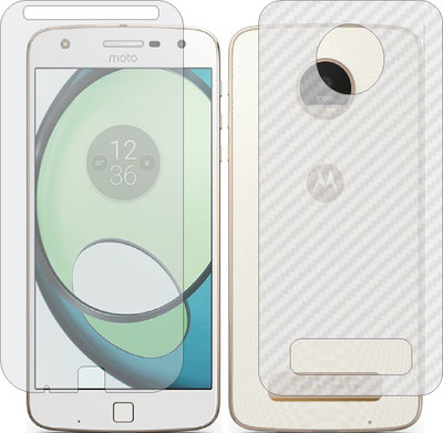 ZINGTEL Front and Back Screen Guard for MOTOROLA MOTO Z PLAY (Front Matte Finish & Back 3d Carbon Fiber)(Pack of 2)