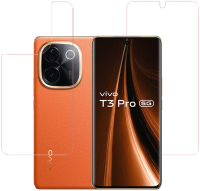 SPRITZEN Front and Back Screen Guard for Vivo T3 Pro 5G, Front Clear Back Clear(Pack of 2)