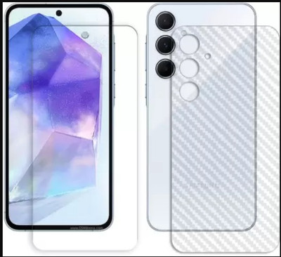 LIGHTWINGS Front and Back Screen Guard for Front and Back Tempered Glass for Samsung Galaxy A55 (Pack of 2)(Pack of 2)