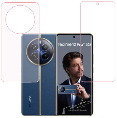 KARTRAY Front and Back Screen Guard for Realme 12 Pro Plus 5G, front clear, back matt(Pack of 2)