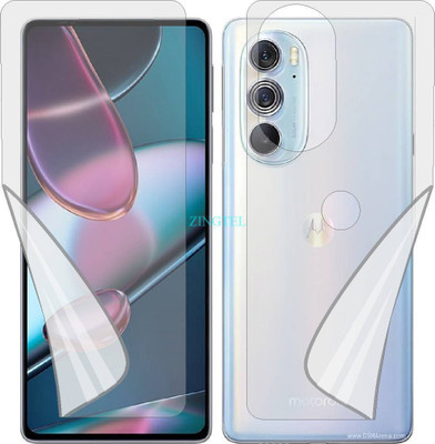 ZINGTEL Front and Back Screen Guard for MOTO EDGE X30 (Edge To Edge TPU Covers Curved Edges)(Pack of 2)