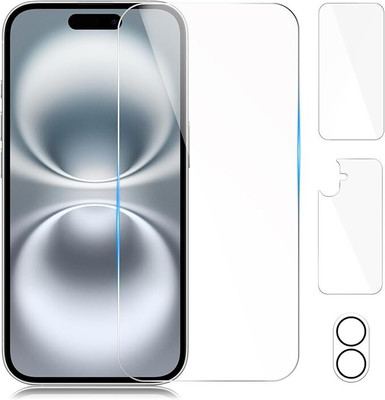UNIKWORLD Front and Back Screen Guard for iPhone 17 iPhone 17 Camera Protector, Tempered glass for iPhone 17(Pack of 1)