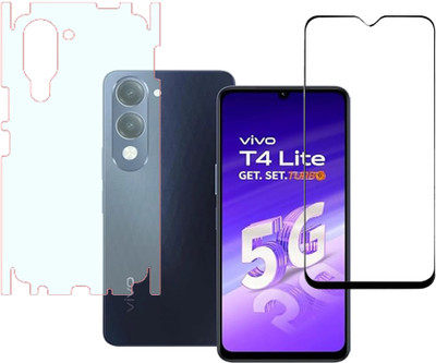 SPRITZEN Front and Back Screen Guard for Vivo T4 Lite 5G, iQOO Z10 Lite 5G, Edge to Edge Tempered Glass, Back Screen Guard with Matte Finish(Pack of 2)
