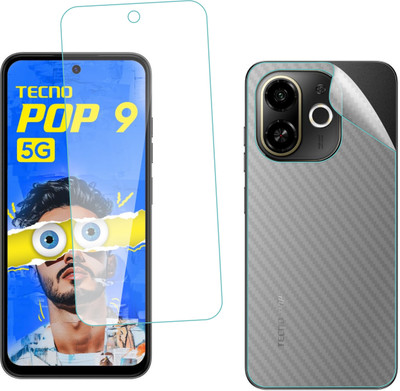 Ten To 11 Front and Back Screen Guard for Tecno Pop 9 5G, Tecno Pop 9 5G [Back Carbon Fiber](Pack of 2)