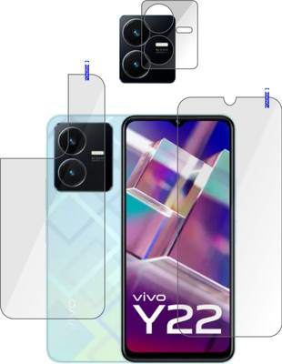 PONDRIK Front and Back Screen Guard for vivo Y22(Pack of 3)