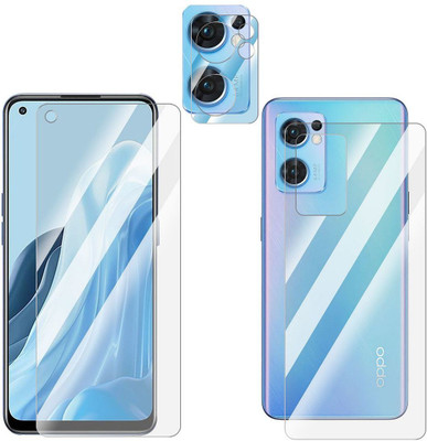 FCS Front and Back Screen Guard for Oppo Find X5 Lite Front+Back+Camera (Glossy)(Pack of 3)