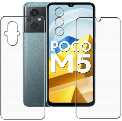 CaseTrendz Front and Back Screen Guard for Poco M5 With Camera Lens Protector guard(Pack of 1)