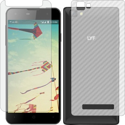 MOBART Front and Back Screen Guard for RELIANCE JIO LYF WIND 1 (Front Matte Finish & Back 3d Carbon Fiber)(Pack of 2)