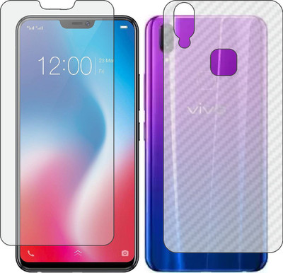 ZINGTEL Front and Back Screen Guard for VIVO Z3 X (Front Matte Finish & Back 3d Carbon Fiber)(Pack of 2)
