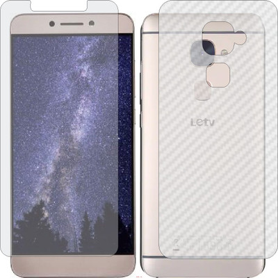 Mobling Front and Back Screen Guard for LEECO LE 2 PRO (Front 9H Hardness Matte & Carbon Fiber Skin for Back)(Pack of 2)
