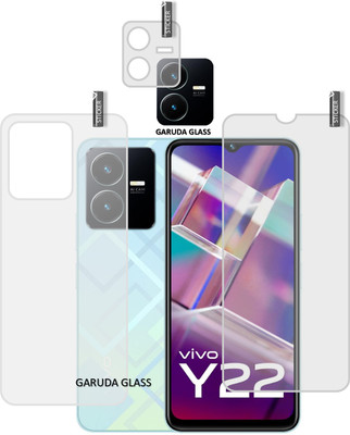 GARUDA GLASS Front and Back Screen Guard for VIVO Y22 With Camera Lens Protector(Pack of 1)