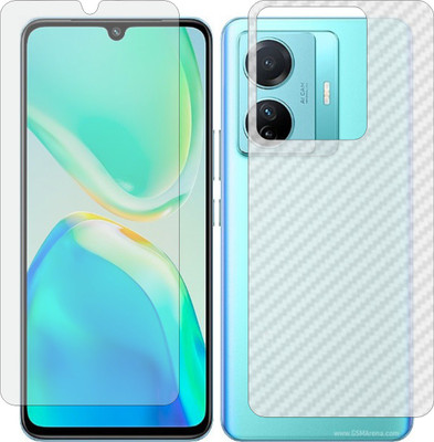 ZINGTEL Front and Back Screen Guard for VIVO S15e V2190A (Front Matte Finish & Back 3d Carbon Fiber)(Pack of 2)