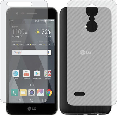 ZINGTEL Front and Back Screen Guard for LG PHOENIX 3 (Front Matte Finish & Back 3d Carbon Fiber)(Pack of 2)