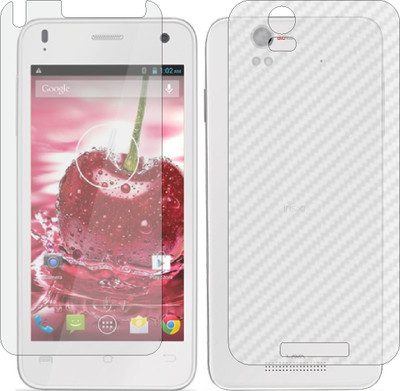 ZINGTEL Front and Back Screen Guard for LAVA IRIS X1 (Front Matte Finish & Back 3d Carbon Fiber)(Pack of 2)