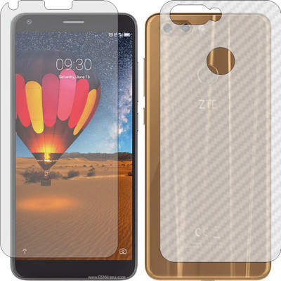 ZINGTEL Front and Back Screen Guard for ZTE BLADE V9 VITA (Front Matte Finish & Back 3d Carbon Fiber)(Pack of 2)