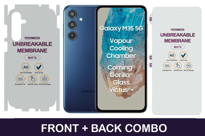 YessMess Front and Back Screen Guard for SAMSUNG Galaxy M35 5G(Pack of 2)