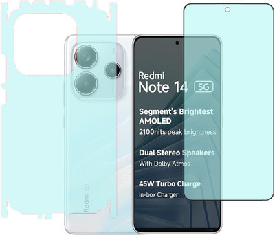 SPRITZEN Front and Back Screen Guard for Redmi Note 14 5G(Pack of 2)