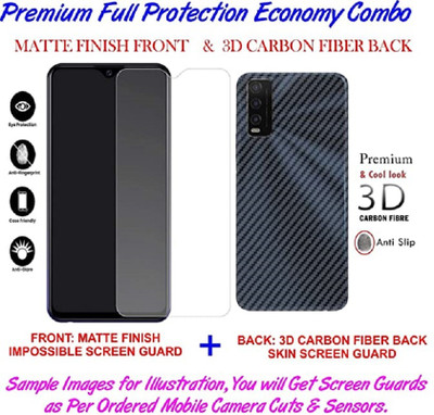 Mobling Front and Back Tempered Glass for Itel S24 S667LN(Pack of 2)