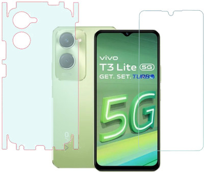 KARTRAY Front and Back Screen Guard for Vivo T3 Lite 5G(Pack of 2)