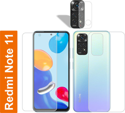 raxxy Front and Back Screen Guard for Xiaomi Redmi Note 11(Pack of 3)