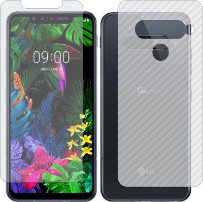 MOBART Front and Back Screen Guard for LG G8S THINQ (Front Matte Finish & Back 3d Carbon Fiber)(Pack of 2)