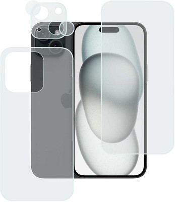 MOKPLZ Front and Back Screen Guard for IPHONE 15 PLUS(Pack of 3)
