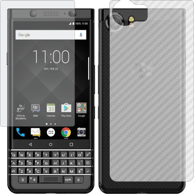 ZINGTEL Front and Back Screen Guard for BLACKBERRY KEYONE (Front Matte Finish & Back 3d Carbon Fiber)(Pack of 2)