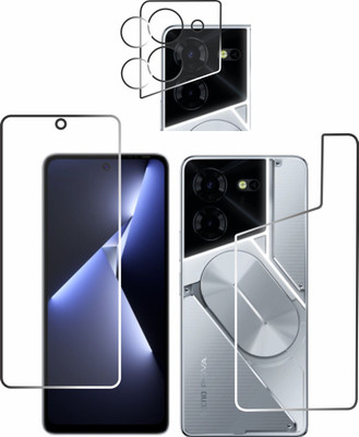 chakoor Front and Back Screen Guard for tecno pova 5 pro 5g(Pack of 3)