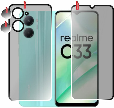 chakoor Front and Back Screen Guard for Realme C33(Pack of 3)
