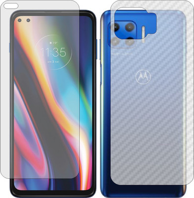 ZINGTEL Front and Back Screen Guard for MOTOROLA G 5G PLUS (Front Matte Finish & Back 3d Carbon Fiber)(Pack of 2)