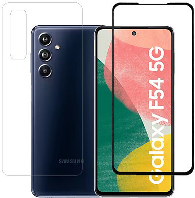 KMPERED Front and Back Tempered Glass for Samsung Galaxy F54, Samsung F54(Pack of 2)