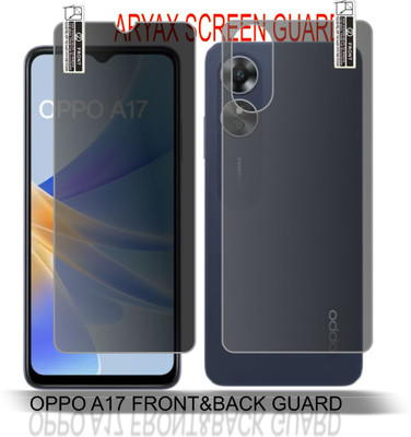 aryax Front and Back Screen Guard for OPPO A17(Pack of 2)