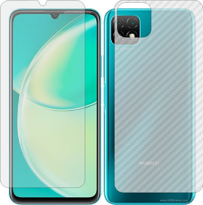 Mobling Front and Back Screen Guard for HUAWEI NOVA Y60 (Front 9H Hardness Matte & Carbon Fiber Skin for Back)(Pack of 2)