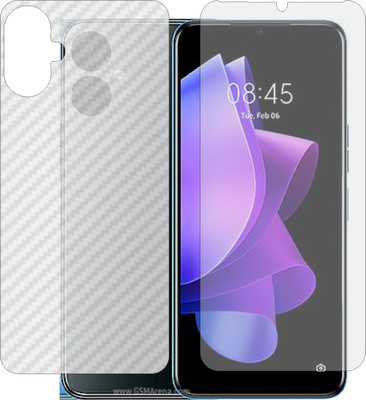 ZINGTEL Front and Back Screen Guard for TECNO SPARK 9T (Front Matte Finish & Back 3d Carbon Fiber)(Pack of 2)