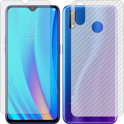 MOBART Front and Back Screen Guard for REALME 3 PRO (Front Matte Finish & Back 3d Carbon Fiber)(Pack of 2)