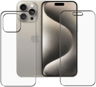 tombik Front and Back Tempered Glass for HD1-Apple iPhone 15 Pro Max-FB(Pack of 2)