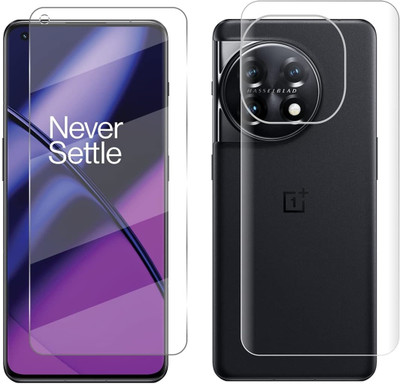 Evett Front and Back Screen Guard for OnePlus 11 (5G) Flexible Membrane HD Screen Clarity(Pack of 2)