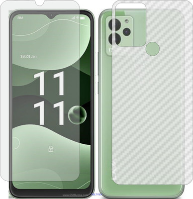 TELTREK Front and Back Screen Guard for LAVA BLAZE NXT (Front Matte Finish & Back 3d Carbon Fiber)(Pack of 2)
