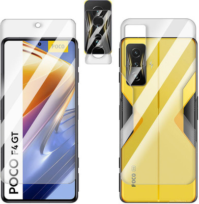 FCS Front and Back Screen Guard for Xiaomi Poco F4 GT Front+Back+Camera (Glossy)(Pack of 3)