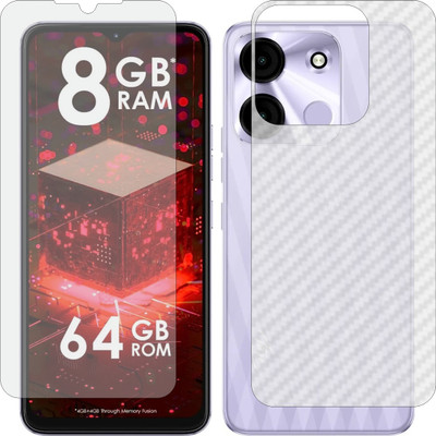 Mobling Front and Back Tempered Glass for Itel A60s(Pack of 2)