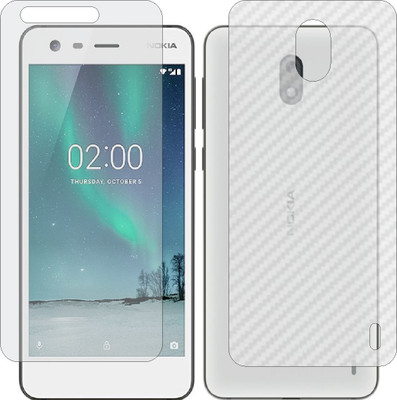 ZINGTEL Front and Back Screen Guard for NOKIA 2 (Front Matte Finish & Back 3d Carbon Fiber)(Pack of 2)