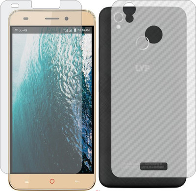 Mobling Front and Back Screen Guard for LYF WATER 7S (Front 9H Hardness Matte & Carbon Fiber Skin for Back)(Pack of 2)