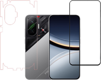 KARTRAY Front and Back Screen Guard for POCO F7 5G, Edge to Edge Tempered Glass, Back Screen Guard With Glossy Finish(Pack of 2)