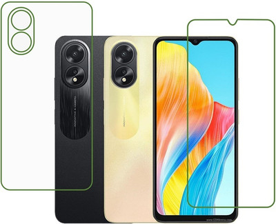 DVTECH Front and Back Screen Guard for 9H Oppo A38(Pack of 1)