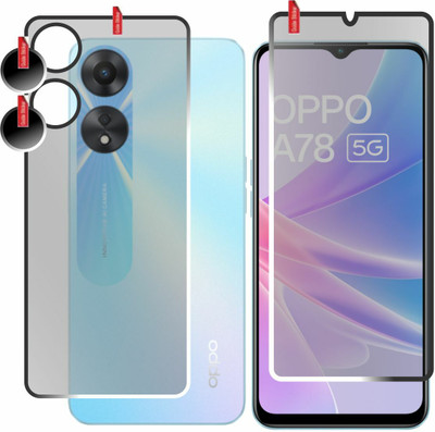 chakoor Front and Back Screen Guard for OPPO A78 5G(Pack of 3)